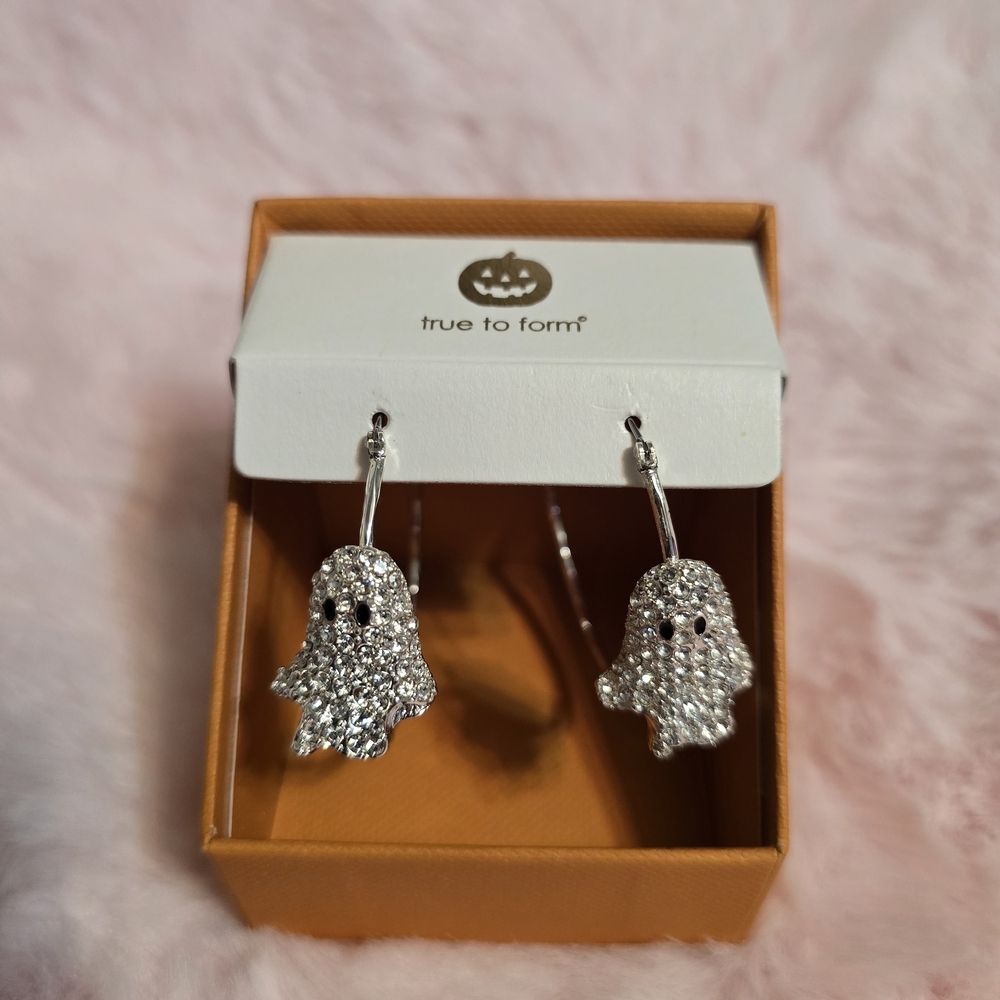 True to Form Silver Ghost Earrings